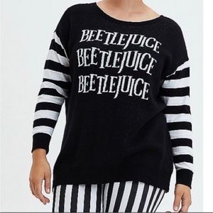Torrid Beetlejuice Crossback Sweatshirt Brand New